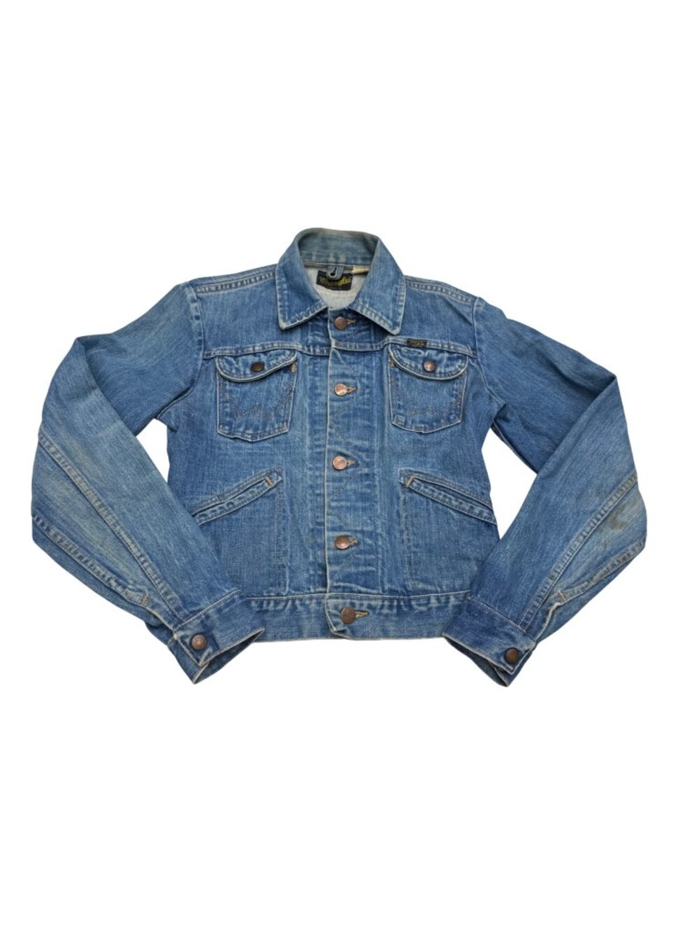 Vintage Wrangler Women's Blue Jean Jacket, Size 32 Made in USA - Picture 1 of 11
